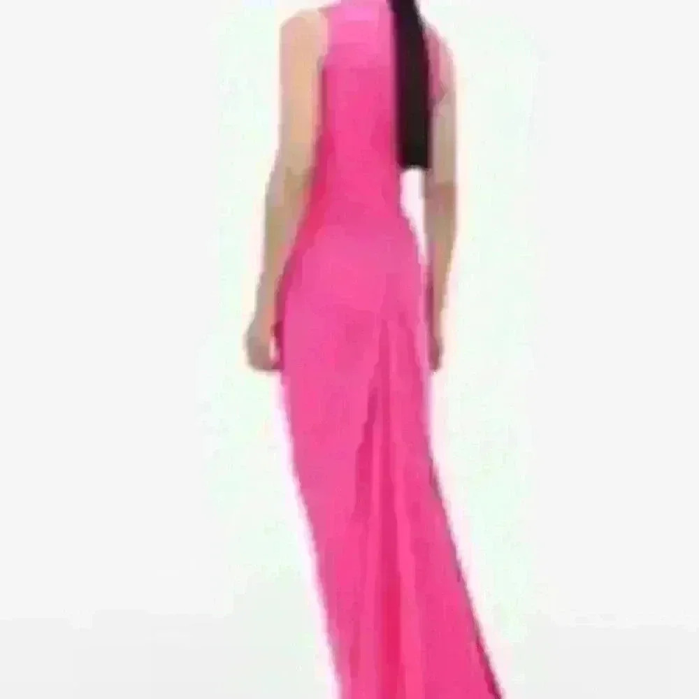 H&M Studio Collection Hot Pink Gown with Ruching in the back, Size XL, NWT
